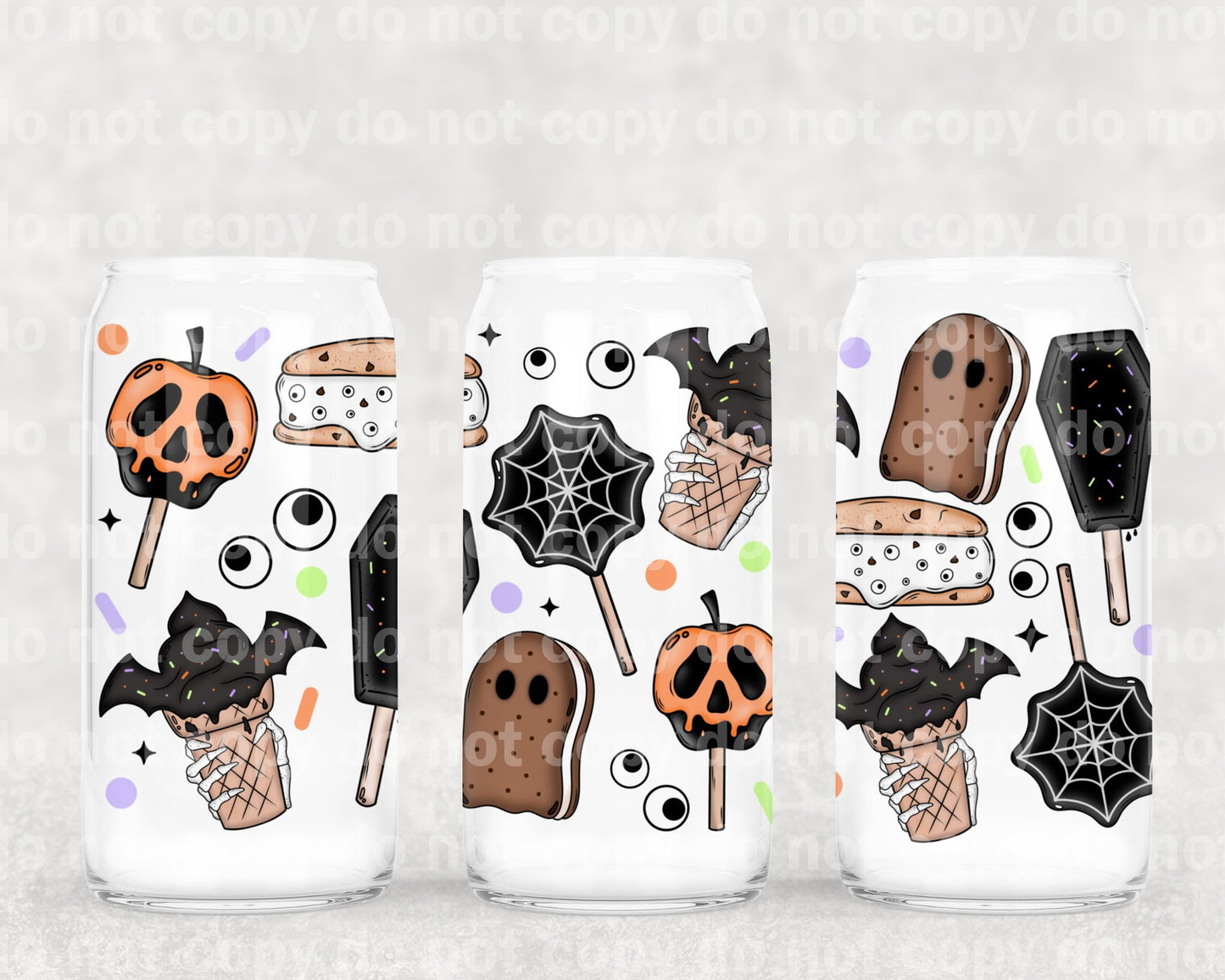 Spooky Treats Ice Cream 16oz Cup Wrap