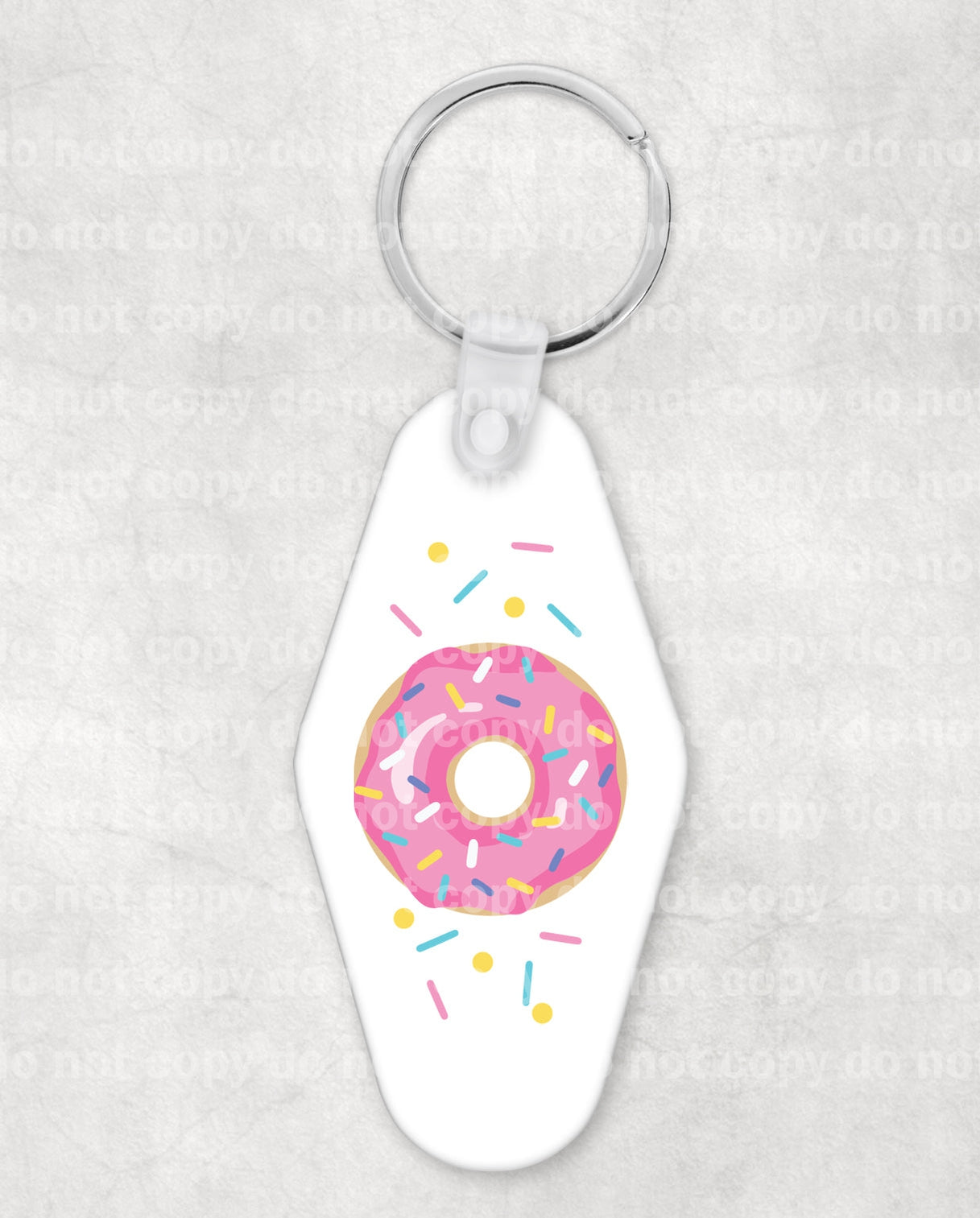 Sprinkle Donut Keychain UV DTF Eco solvent or sublimation transfer 1 x 2