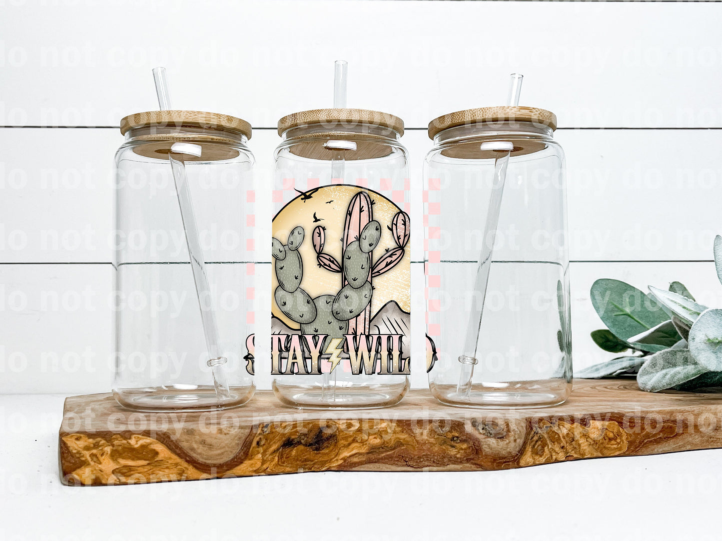 Stay Wild Cactus Plaid