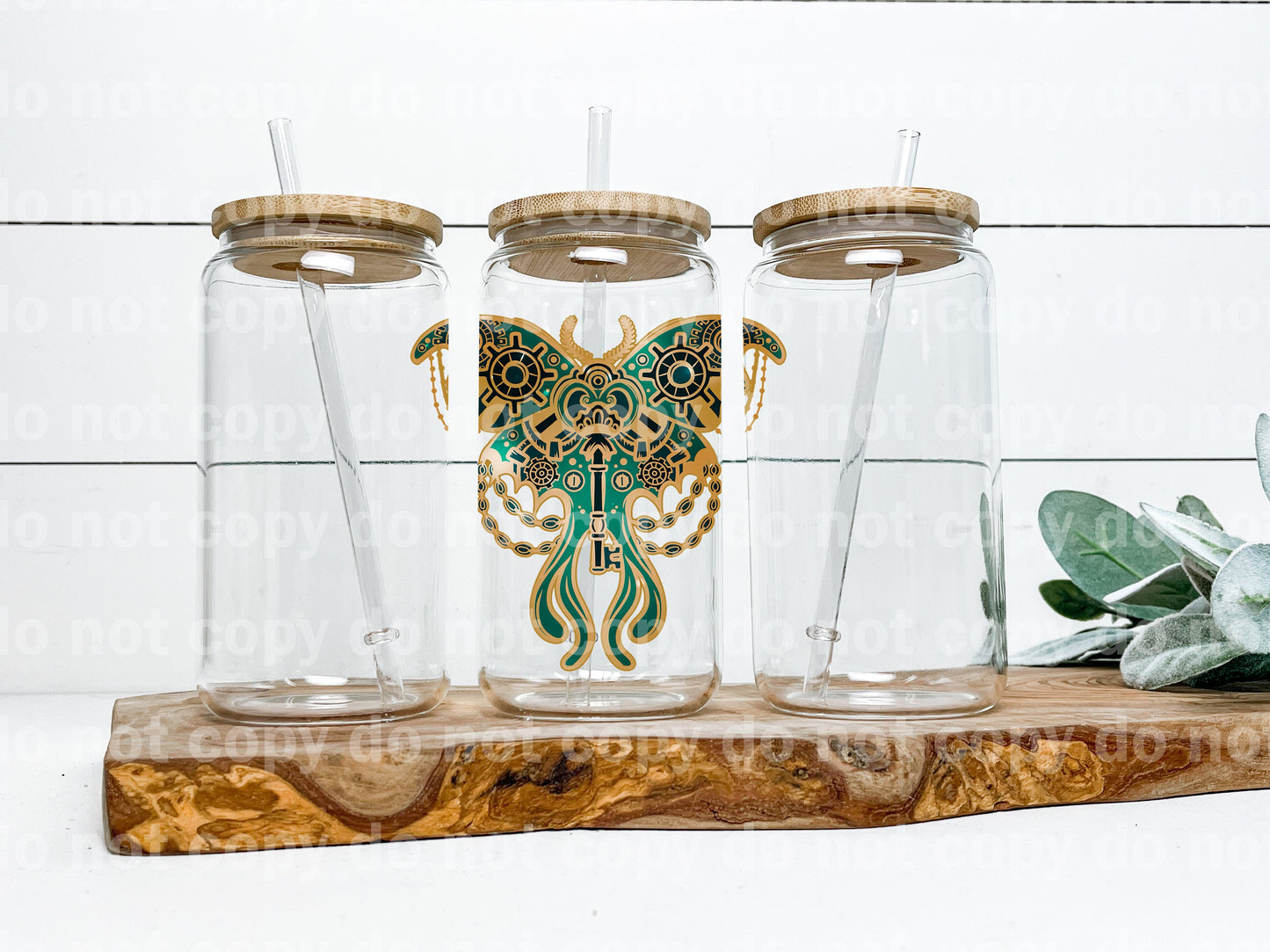 Steampunk Butterfly Decal 3.7 x 3.5