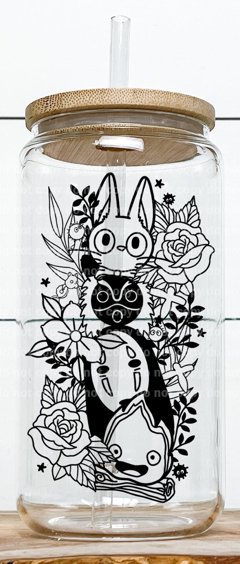 Studio G Floral Black Cat Mask Fire Black