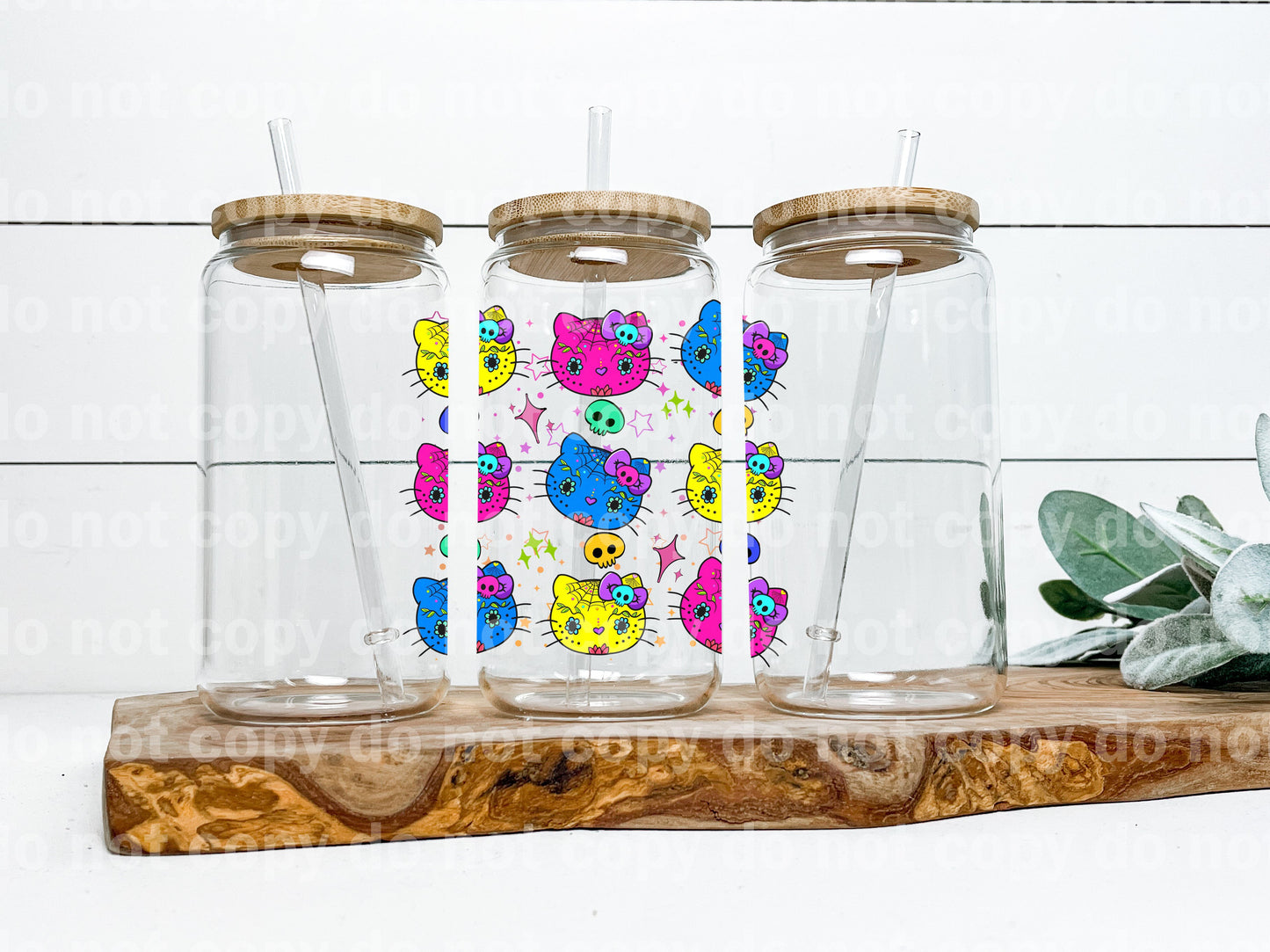 Sugar Skull Grid Kitty