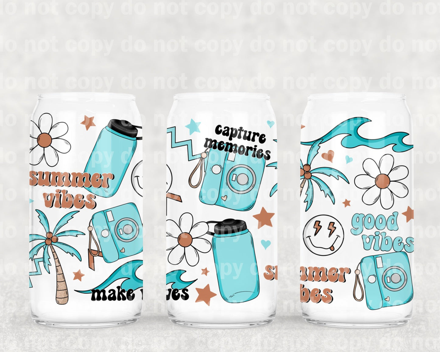 Summer Vibes Sticker 16oz Cup Wrap