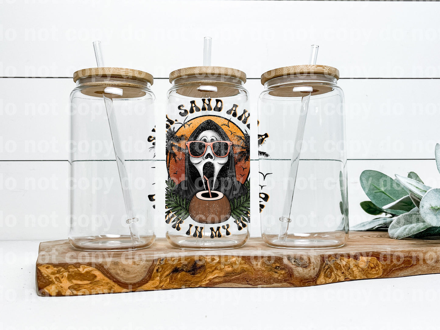 Sun Sand and A Drink In My Hand Tropical Distressed