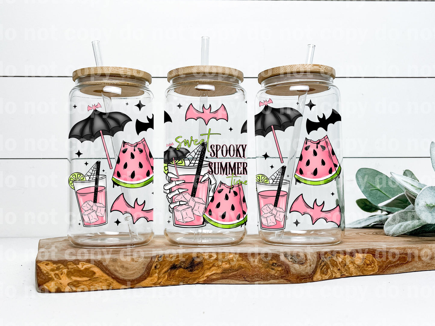 Sweet Spooky Summer Time 16oz Cup Wrap