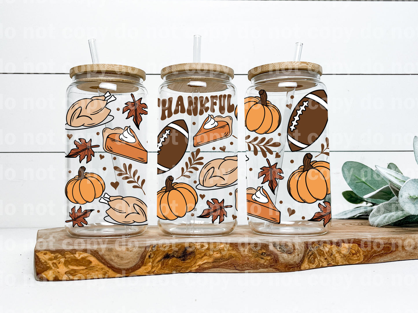Thankful Thanksgiving 16oz Cup Wrap
