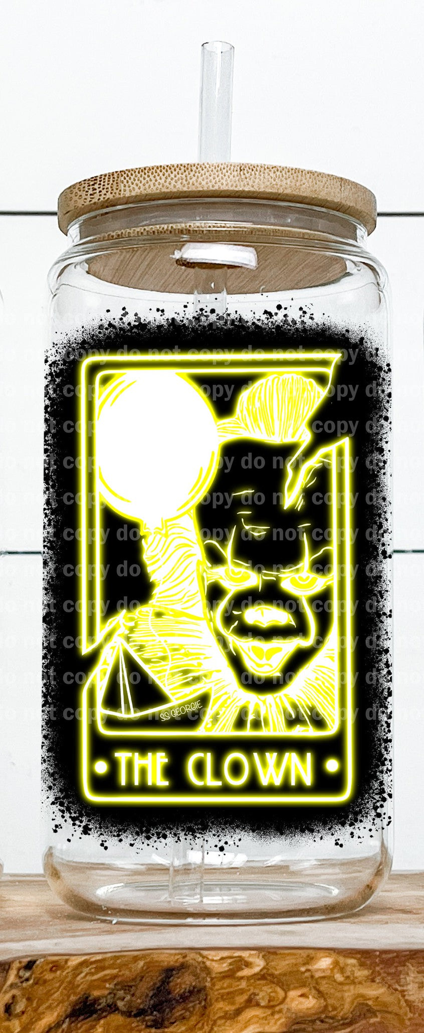 La salpicadura de neón del payaso