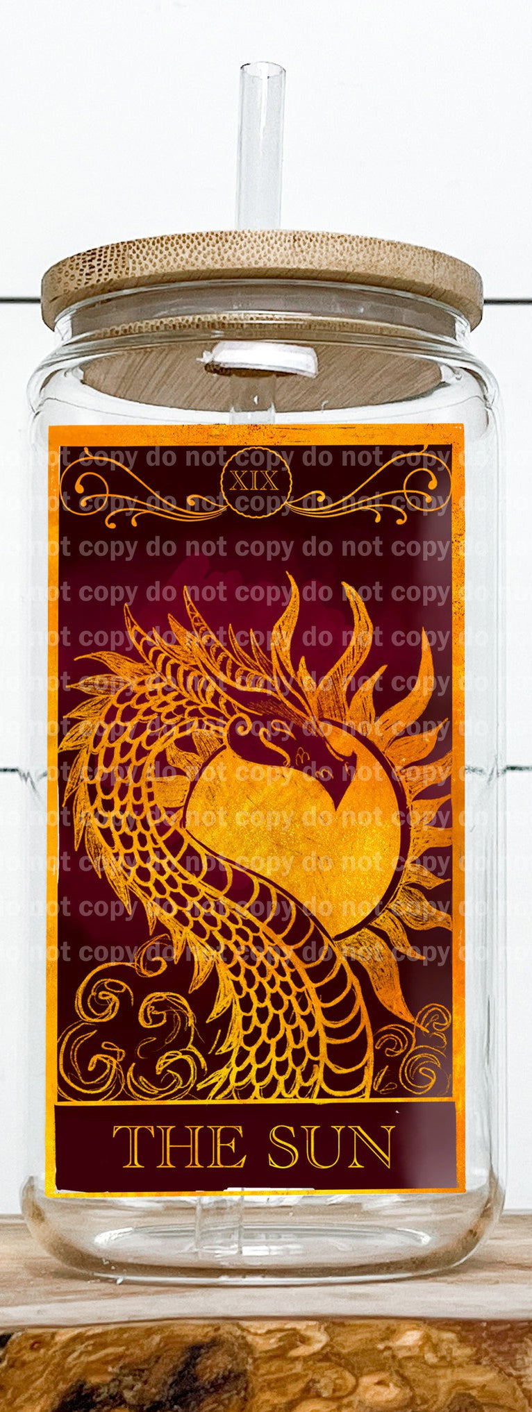 The Sun Red Gold Tarot Card