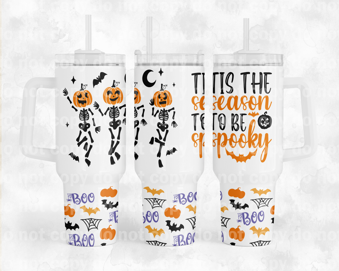 Tis The Season To Be Spooky with Bottom Option 40oz Cup Wrap