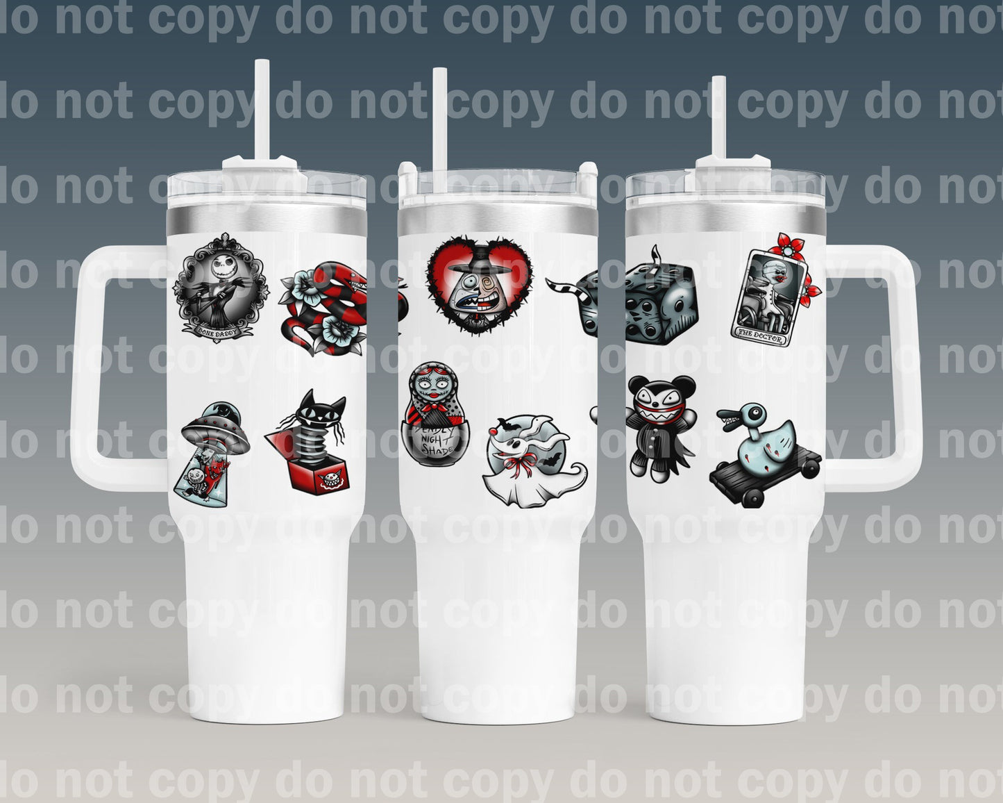 Town Of Halloween Purple/Red 40oz Cup Wrap