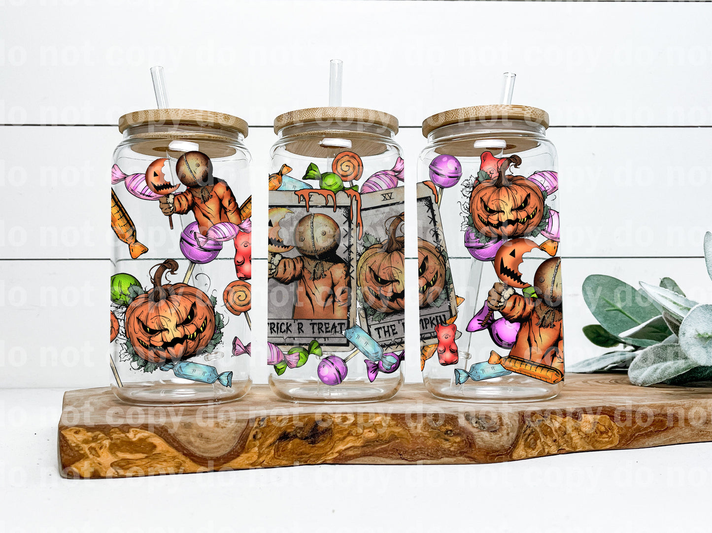 Trick R Treat Sam Pumpkins 16oz Cup Wrap