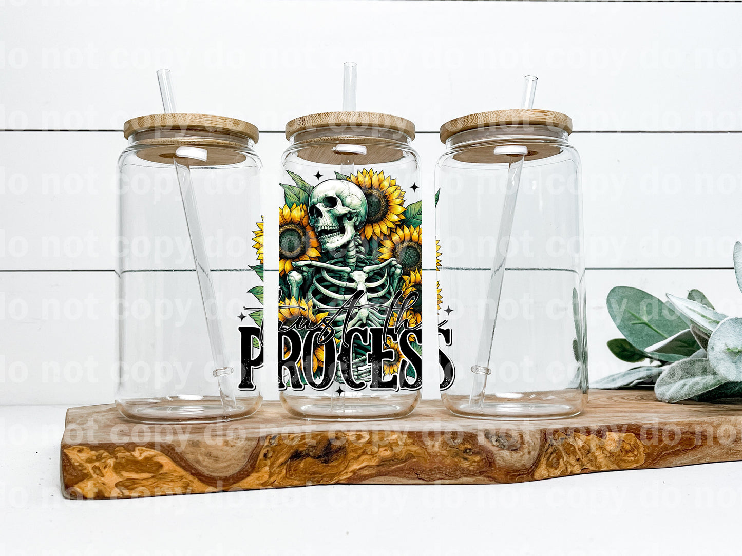 Trust The Process Skellie Sunflower Background