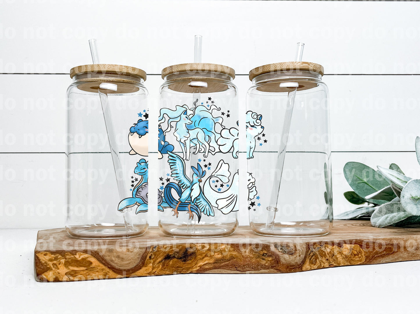 Calcomanía de monstruos de bolsillo tipo hielo de agua 4,1 x 3,5