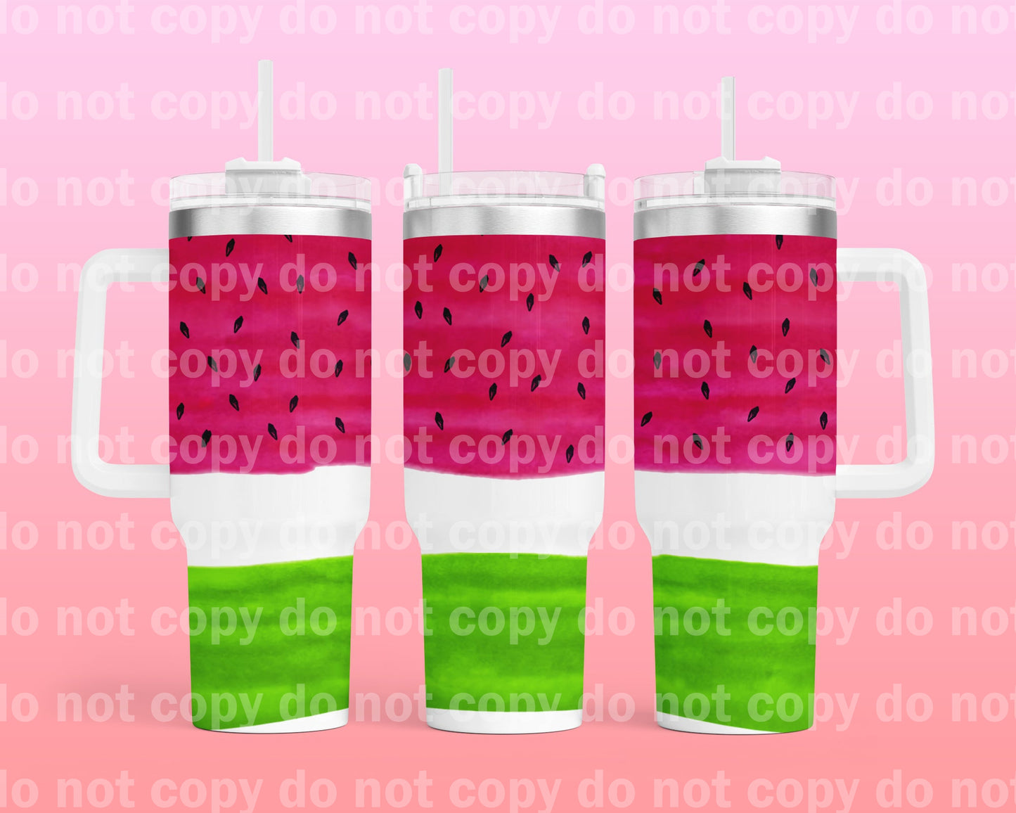 Watermelon with Bottom Option 40oz Cup Wrap