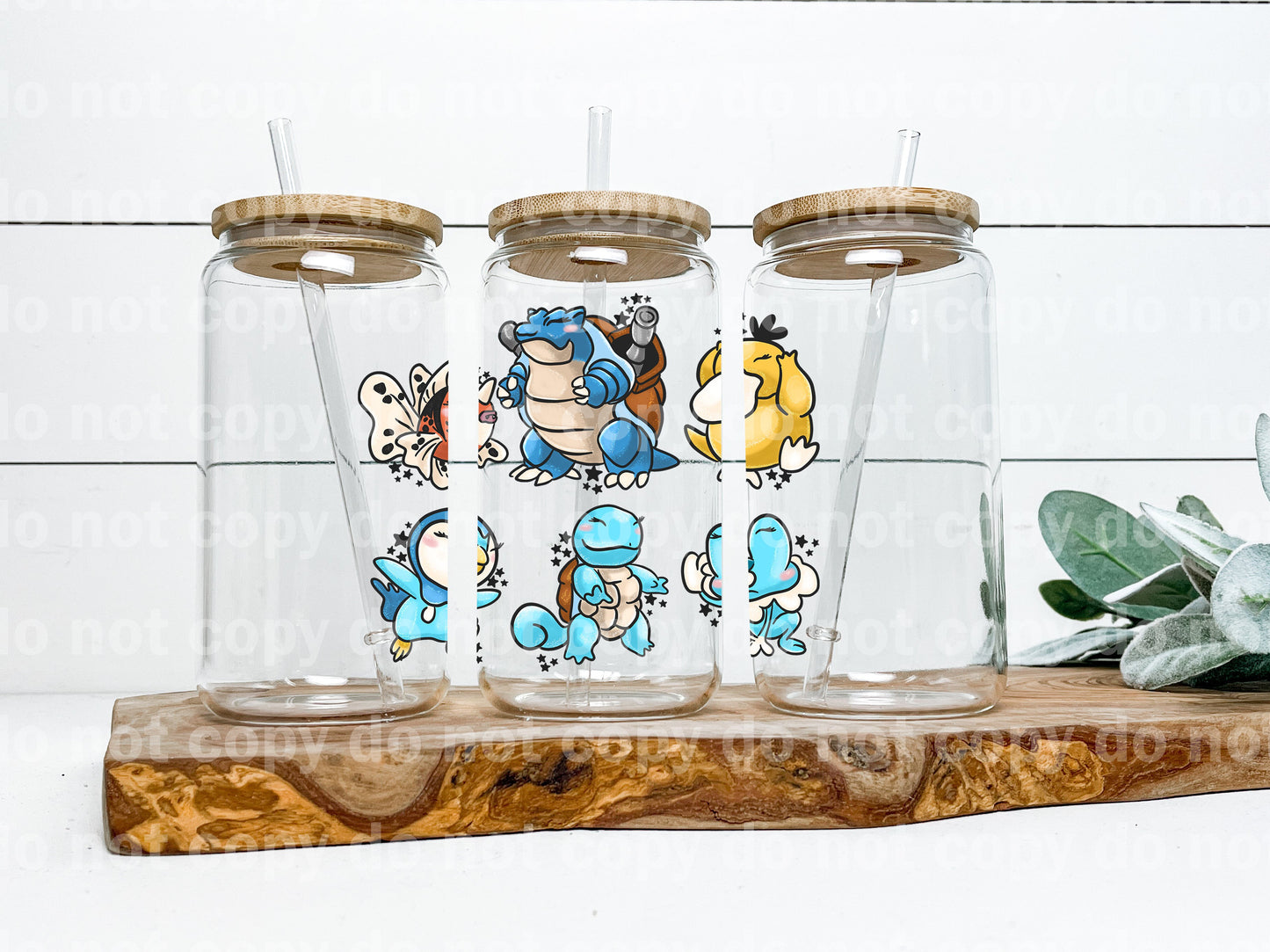 Calcomanía de monstruos de bolsillo tipo agua 4,3 x 3,5