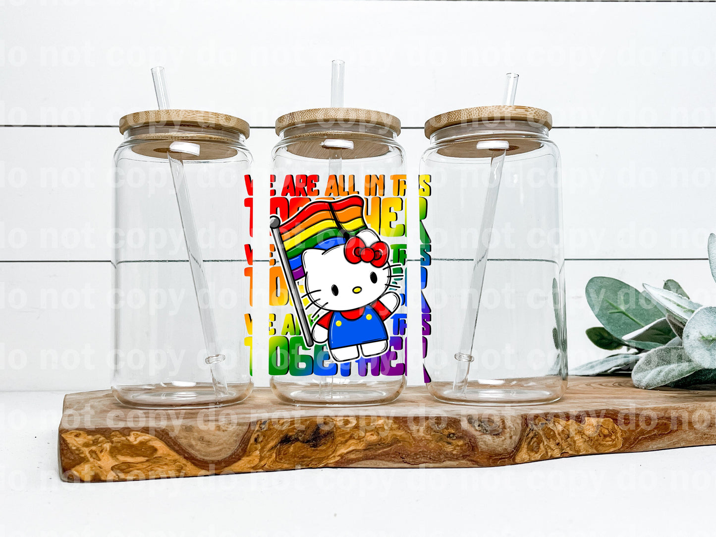 We Are All In This Together Colored Pride Kitty