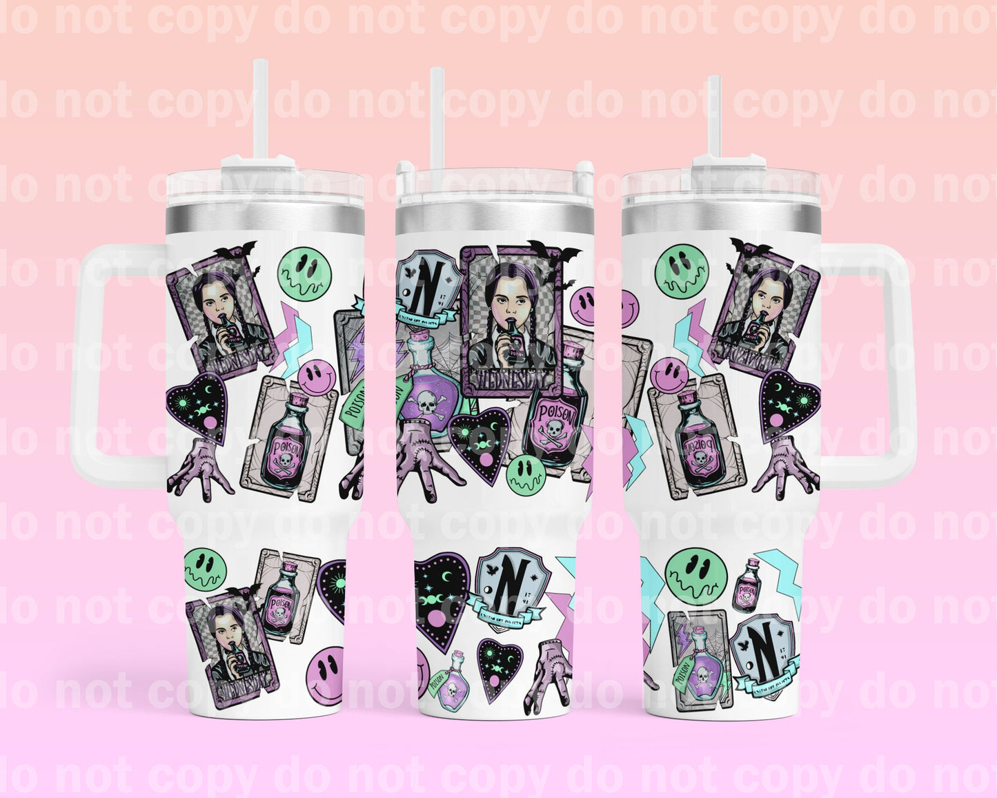 Wednesday Witchy with Bottom Option 40oz Cup Wrap