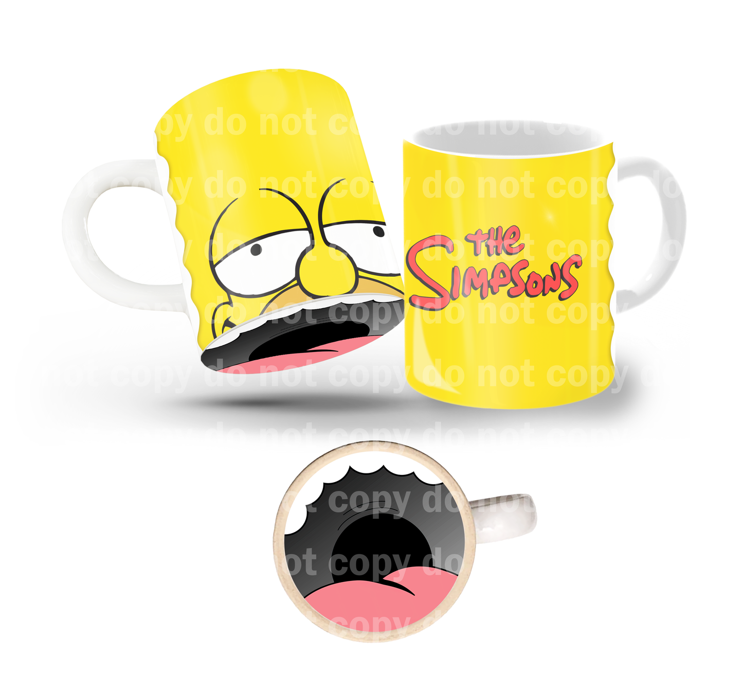 Yellow Dad Happy Tilt & Sip Mug Wrap + Bottom Design Set