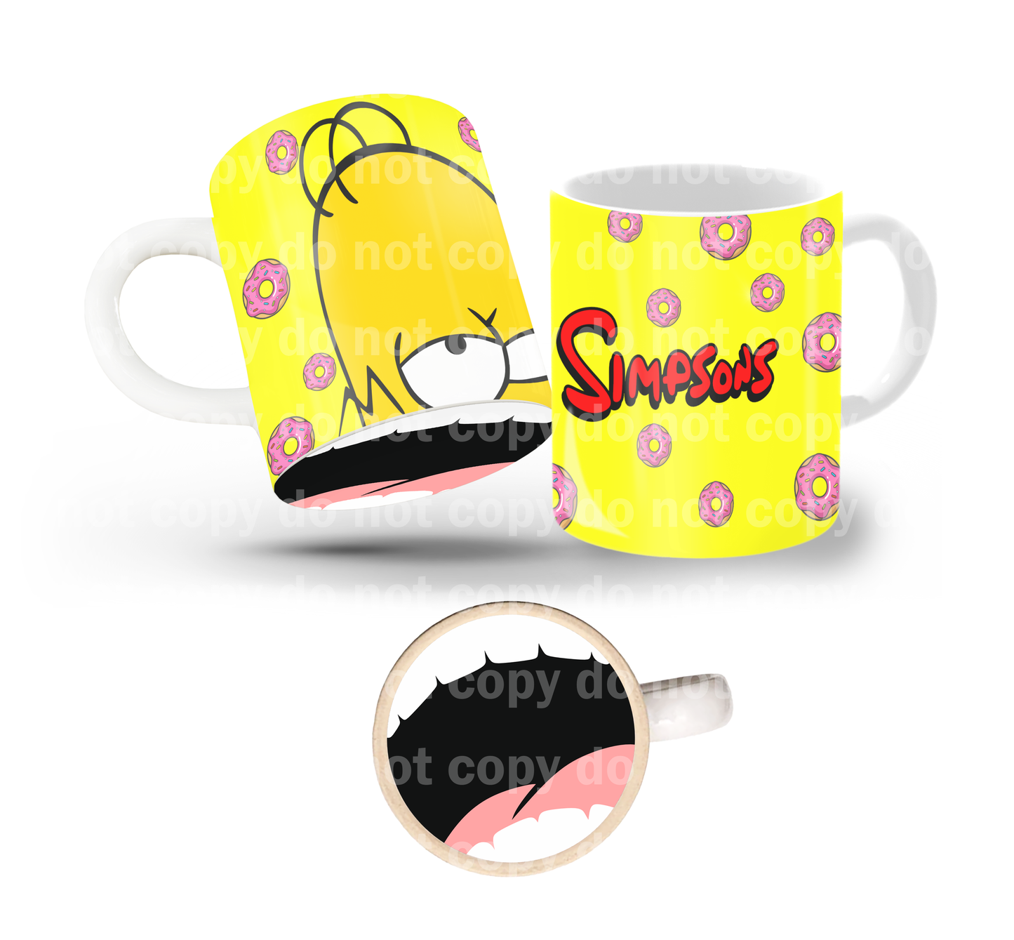 Yellow Family Tilt & Sip Mug Wrap + Bottom Design Set