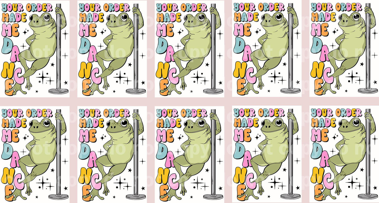 Cute frog Packing sticker sheet 10 Stickers Per Sheet matte waterproof print 2”