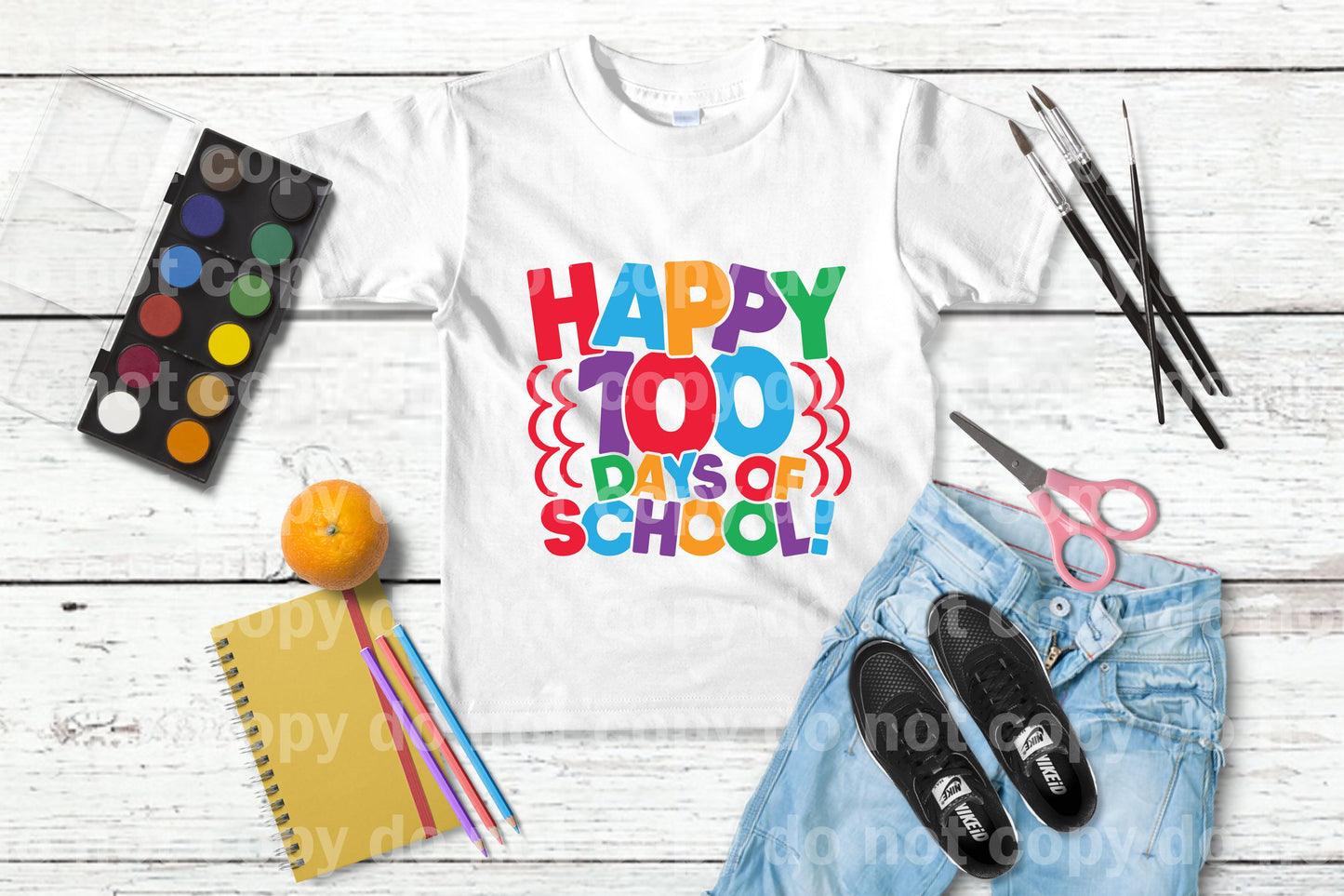 Felices 100 días de escuela Impresión colorida por sublimación