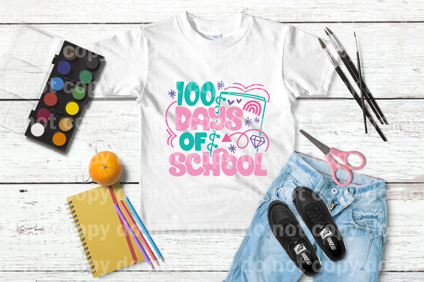 Impresión de ensueño o impresión por sublimación del cuaderno de 100 días de escuela