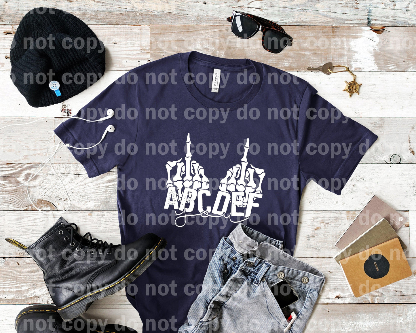 ABCDEF you TINTA BLANCA un color Serigrafía transfer