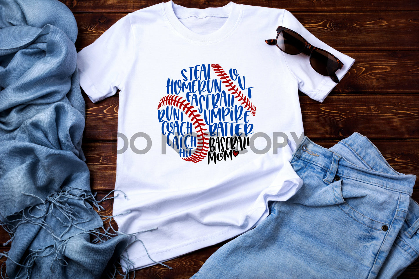 Béisbol mamá círculo palabra arte sueño impresión o impresión de sublimación