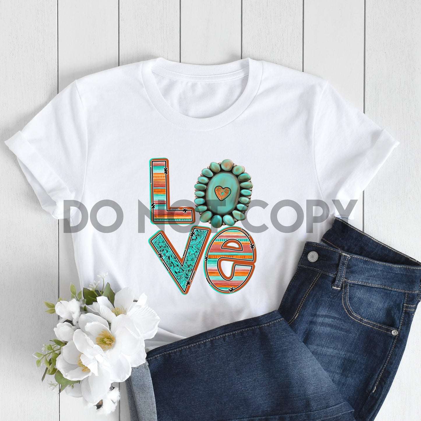 Love Letter Art Turquoise Sublimation print