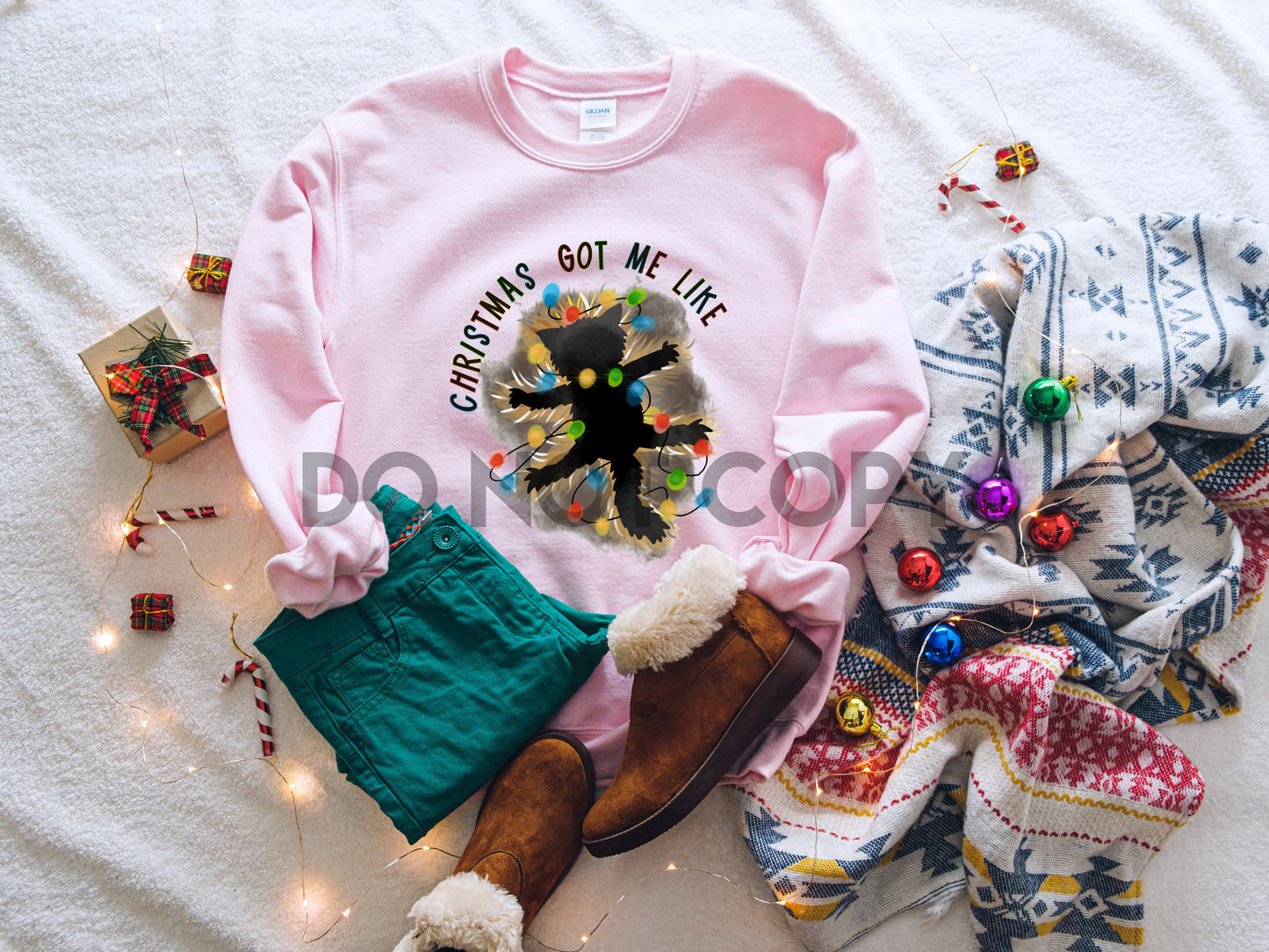 Christmas got me like HIGH HEAT Full color Screen Print transfer