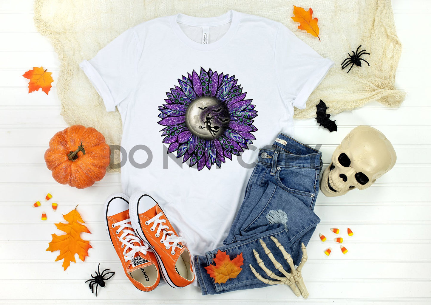 Witch Sunflower Purple Sublimation Print