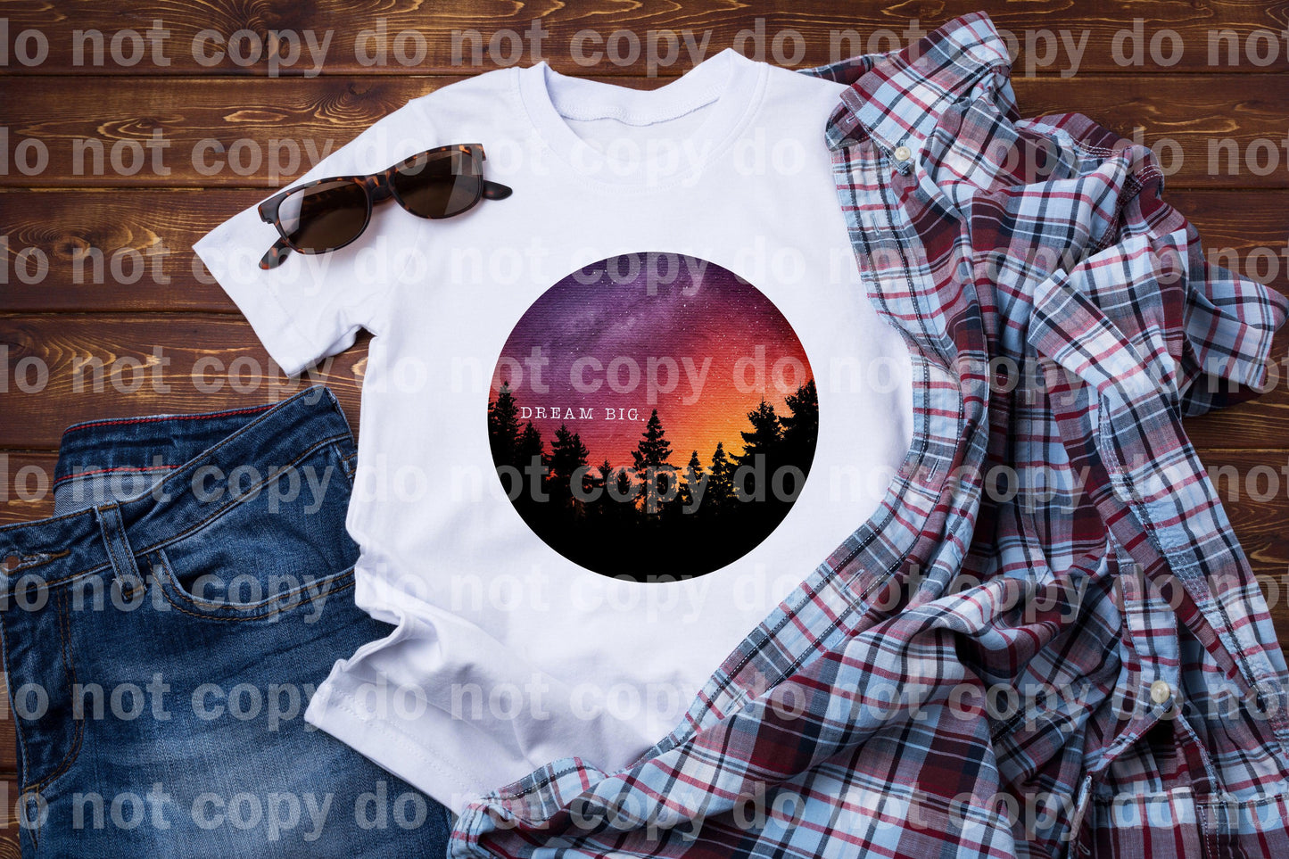 Dream Big Circle Sublimation Print