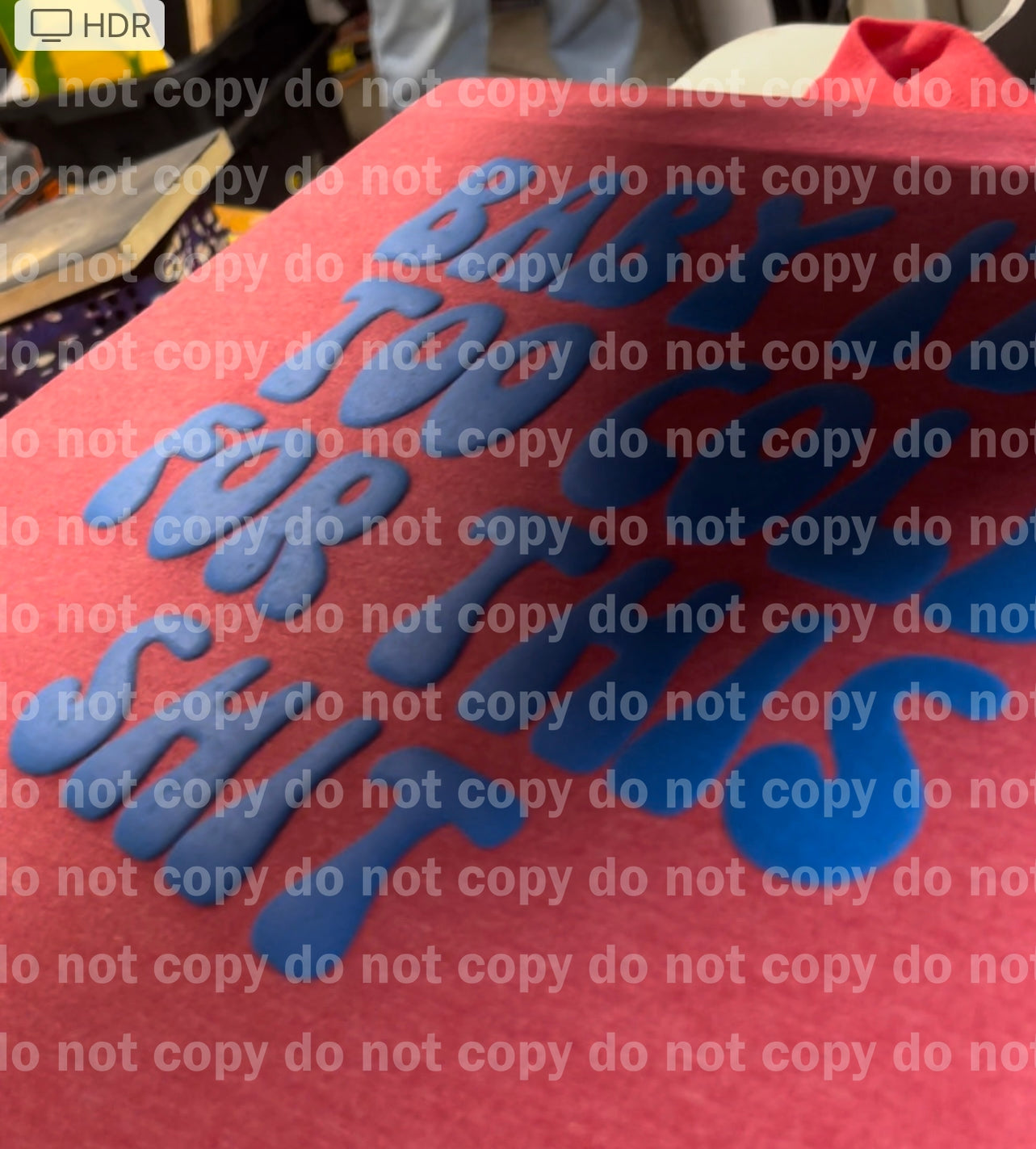 Puff screen Baby it's too cold for this Shit Low heat one color Screen Print transfer