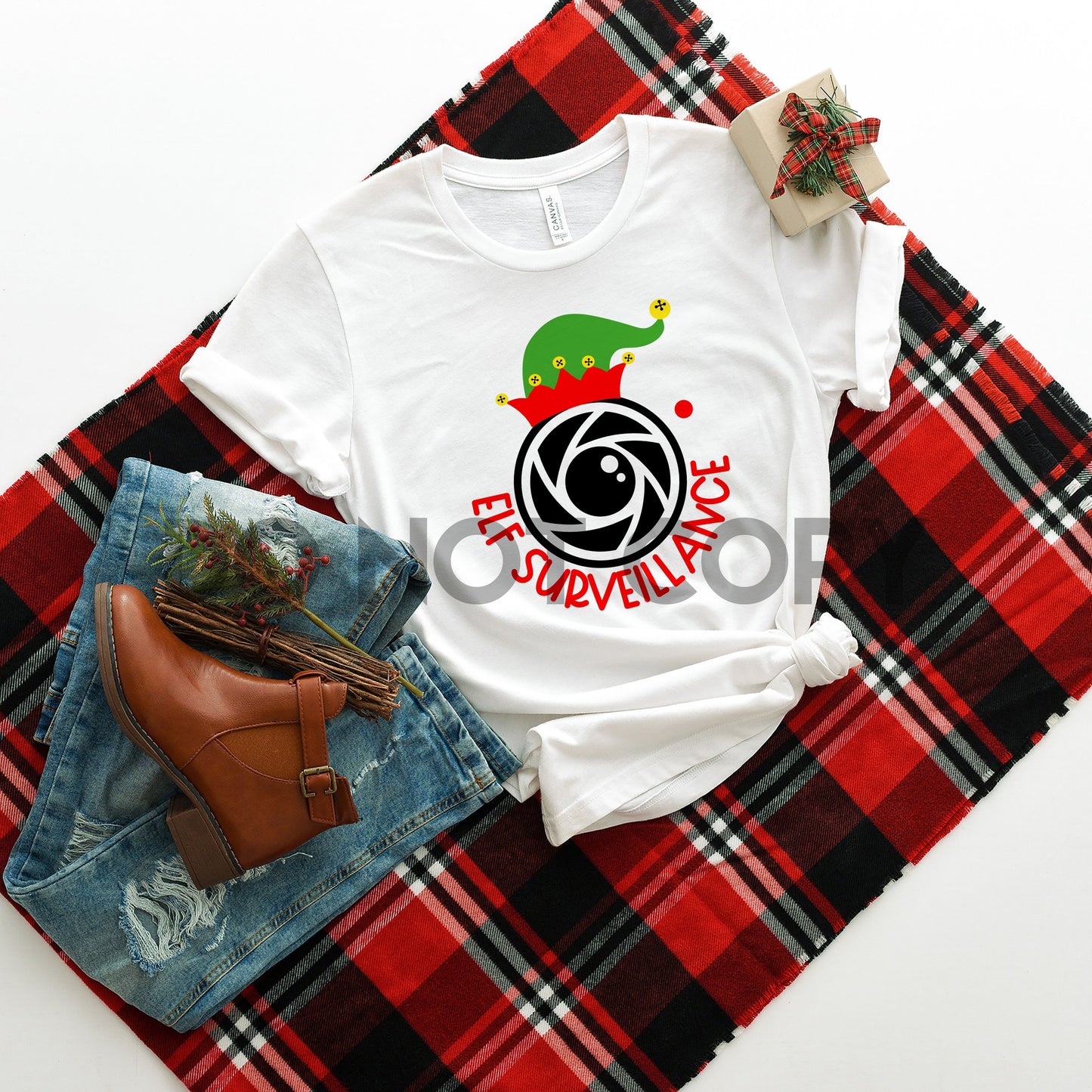 Elf Surveillance Camera Sublimation Print