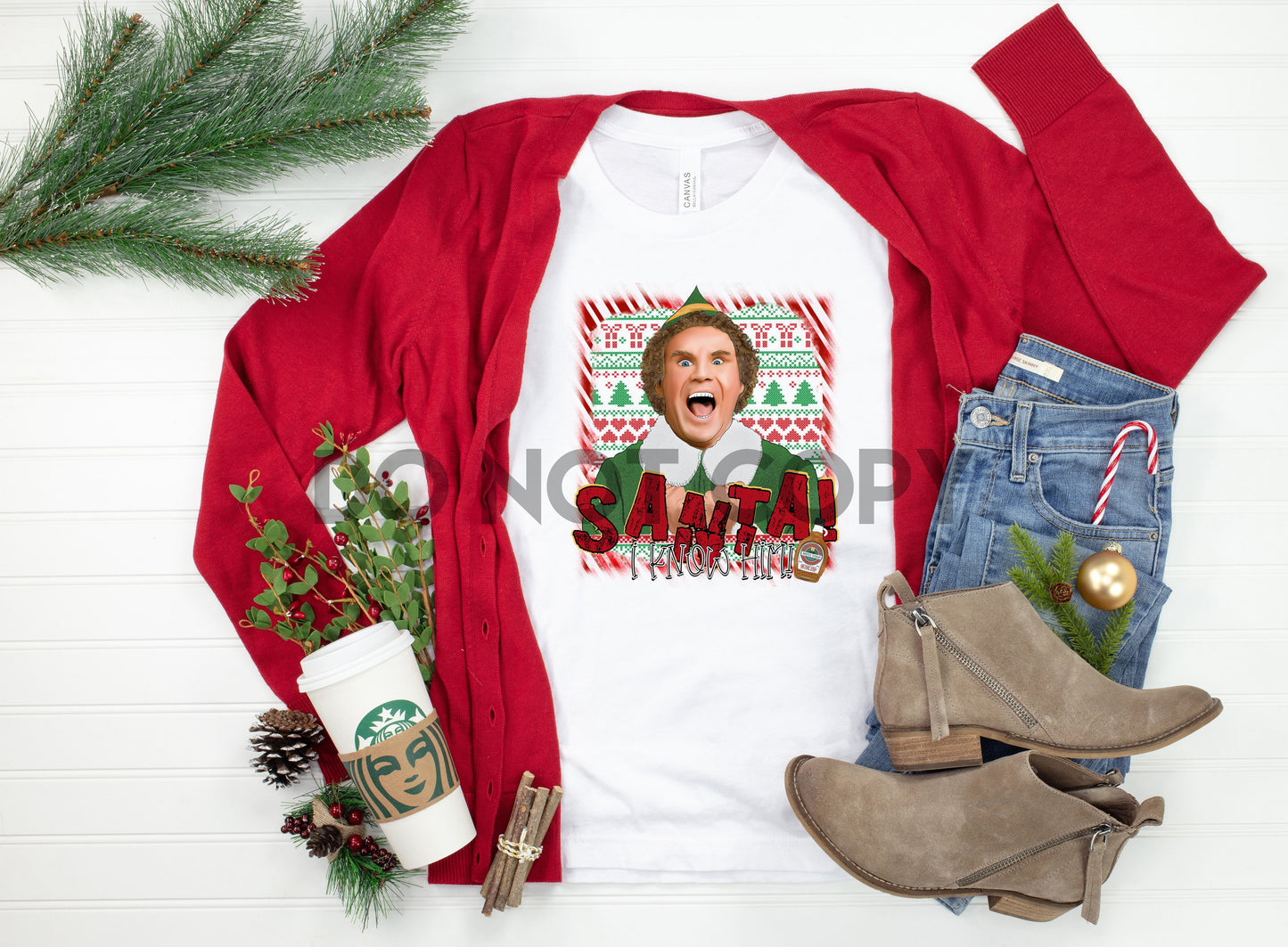 Santa! I know Him Sublimation Print