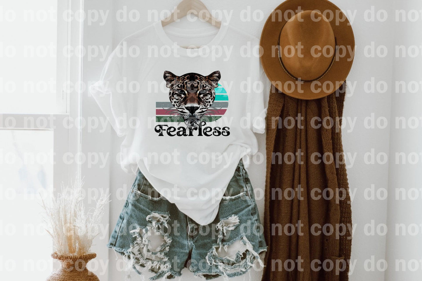Impresión por sublimación de cara de leopardo intrépida