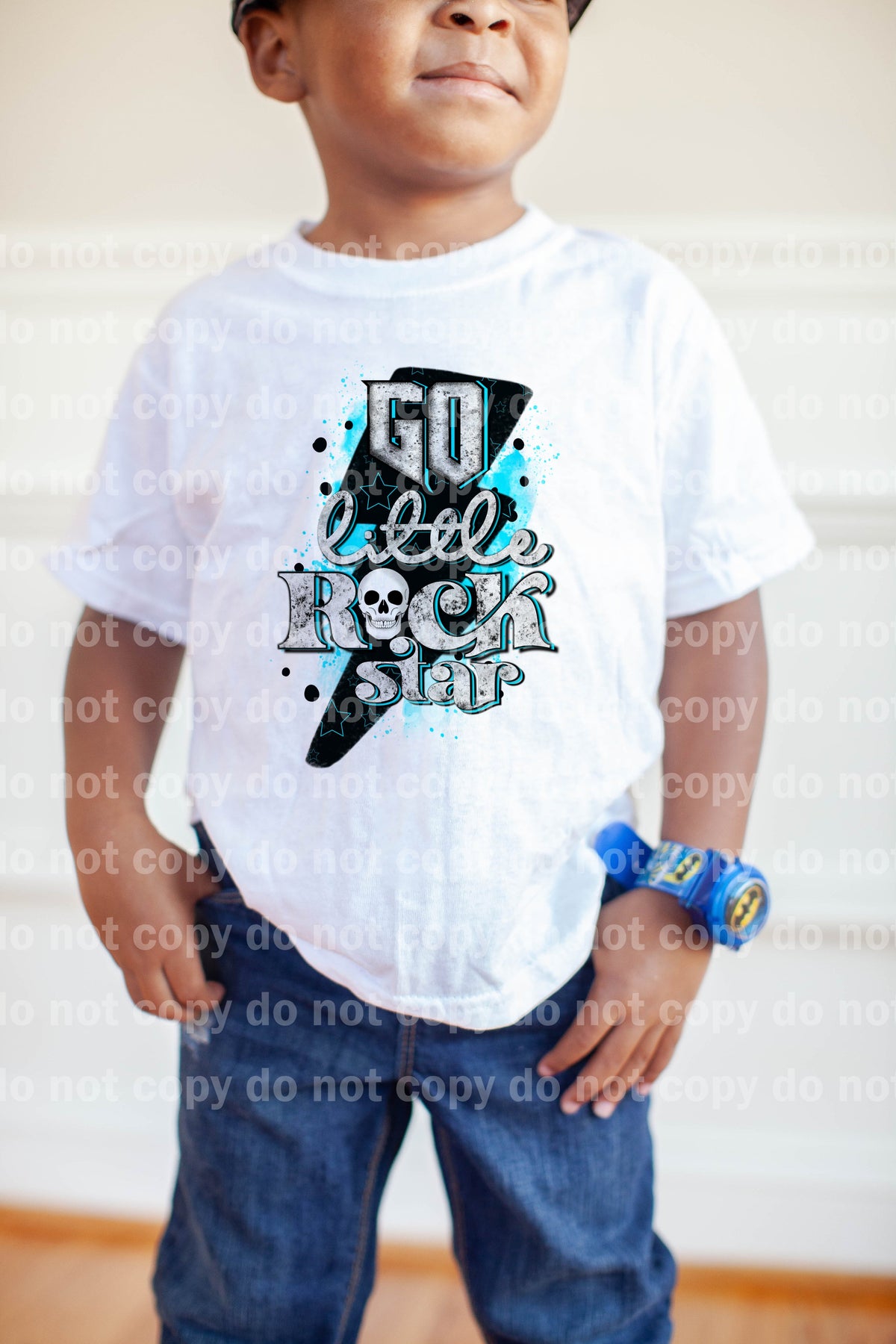 Go Little Rockstar Skull Lightning Bolt Dream Print or Sublimation Print