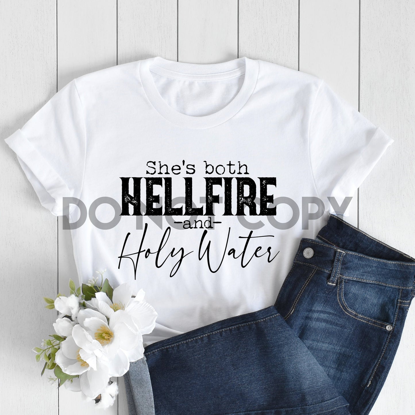 Ella es a la vez Hellfire y Holy Water Sublimation print