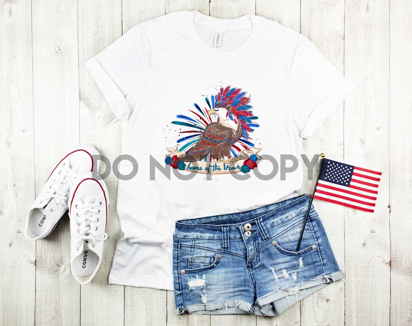 Home of the brave Bald Eagle Sublimation Print