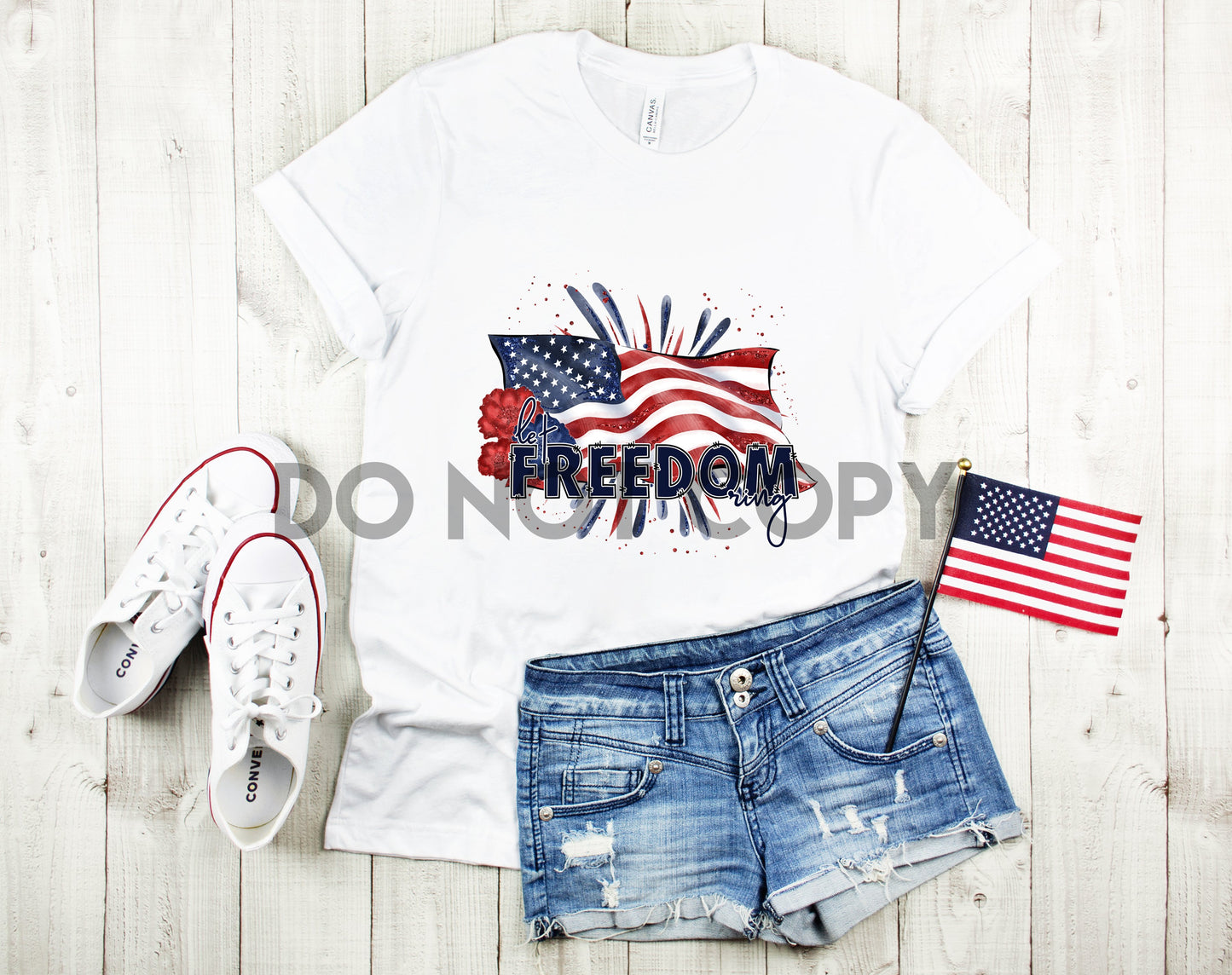 Let Freedom Ring American Flag Sublimation Print