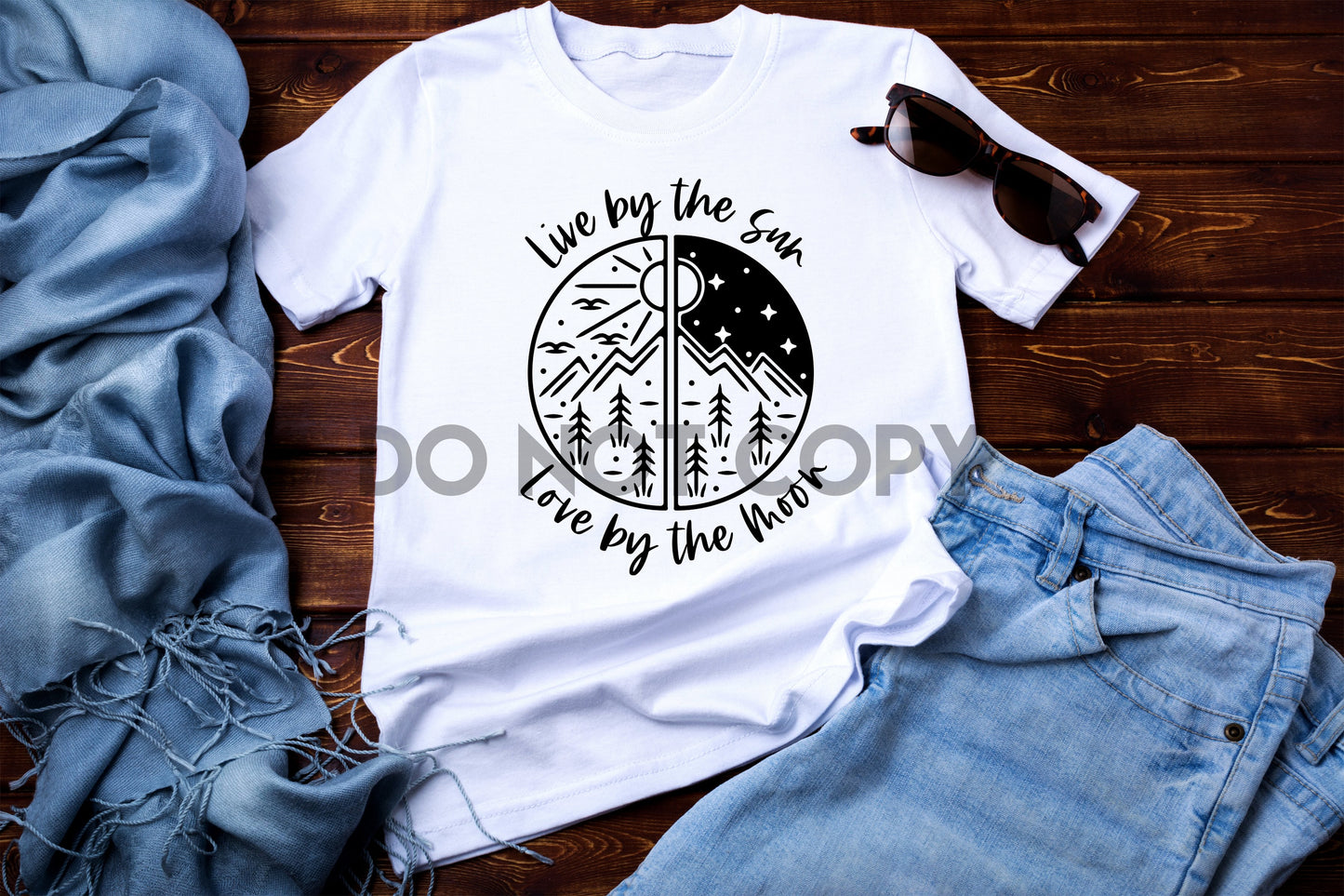 Vivir por el sol Amor por la impresión de sublimación de la luna