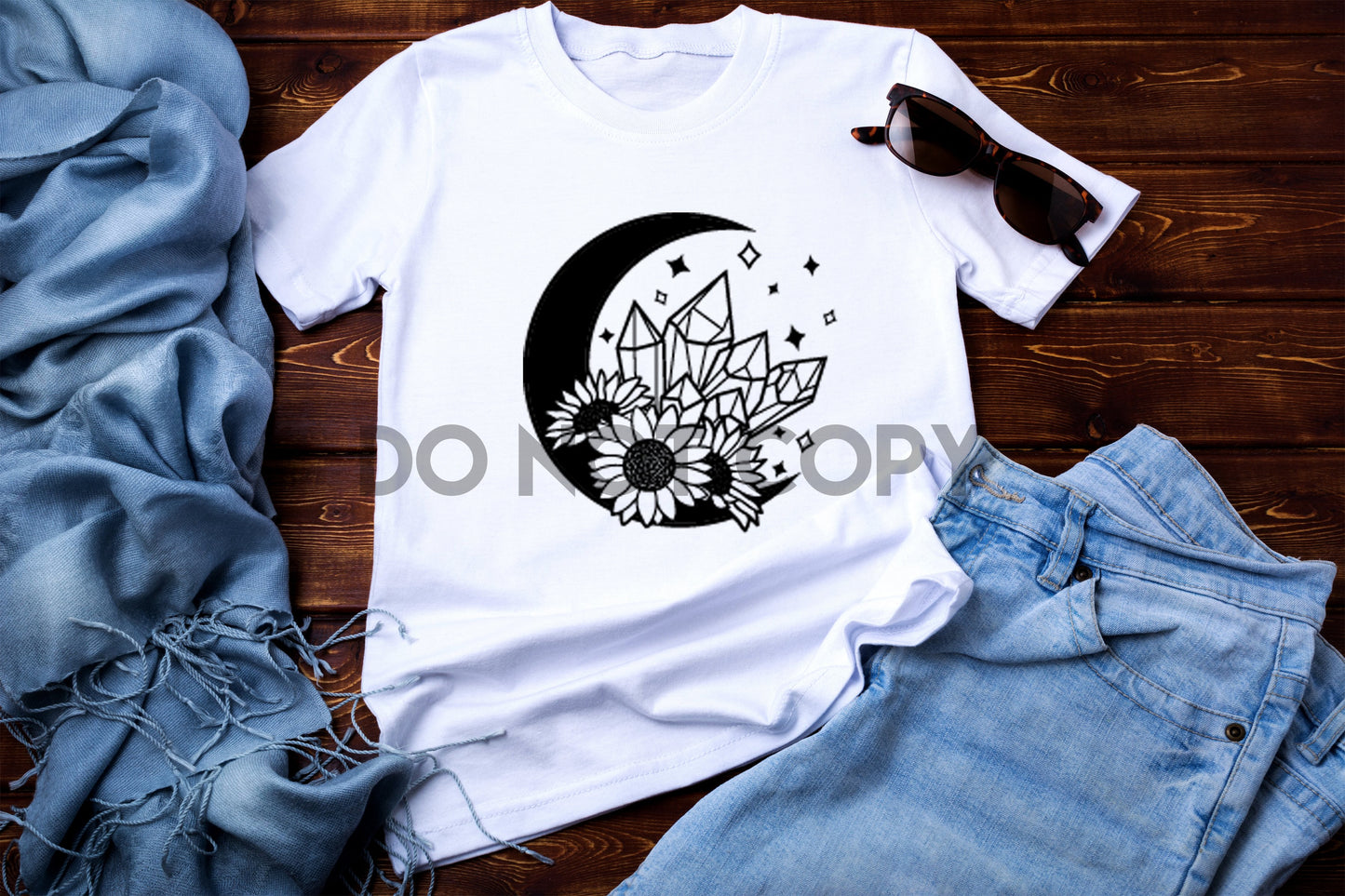 Moon Crystal Sunflower Mystic Sublimation Print