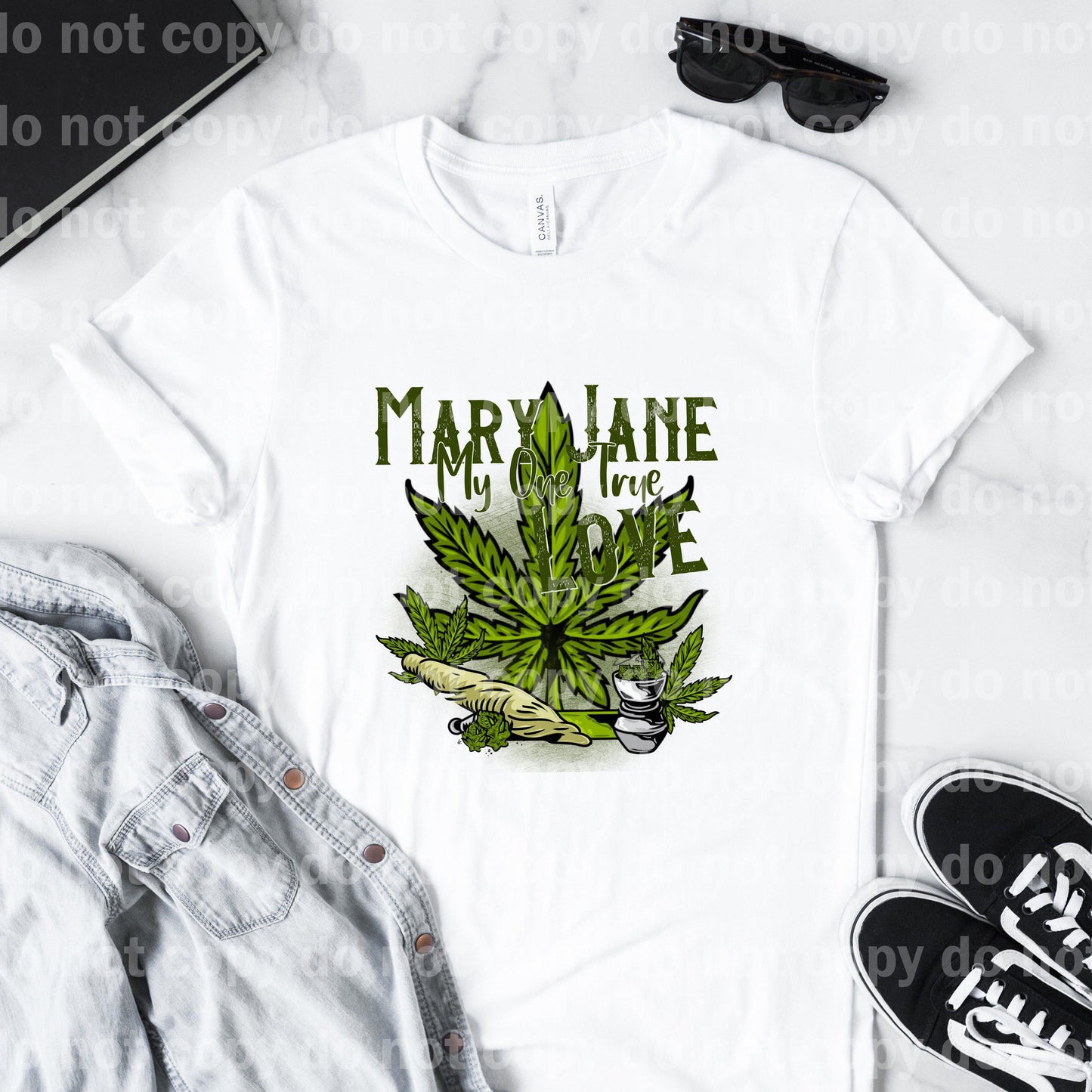 Mary Jane My One True Love Cannabis Sublimation Print