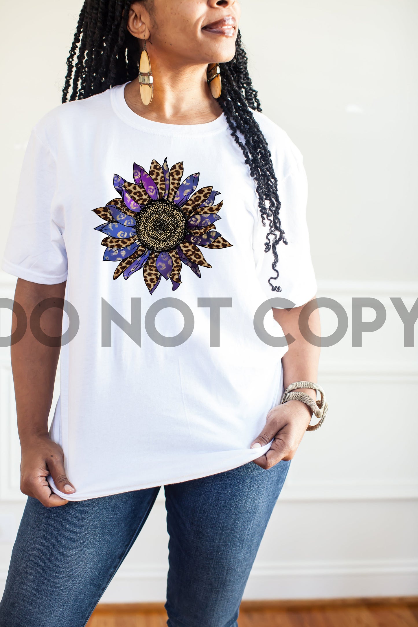 Purple Leopard Sunflower Sublimation print