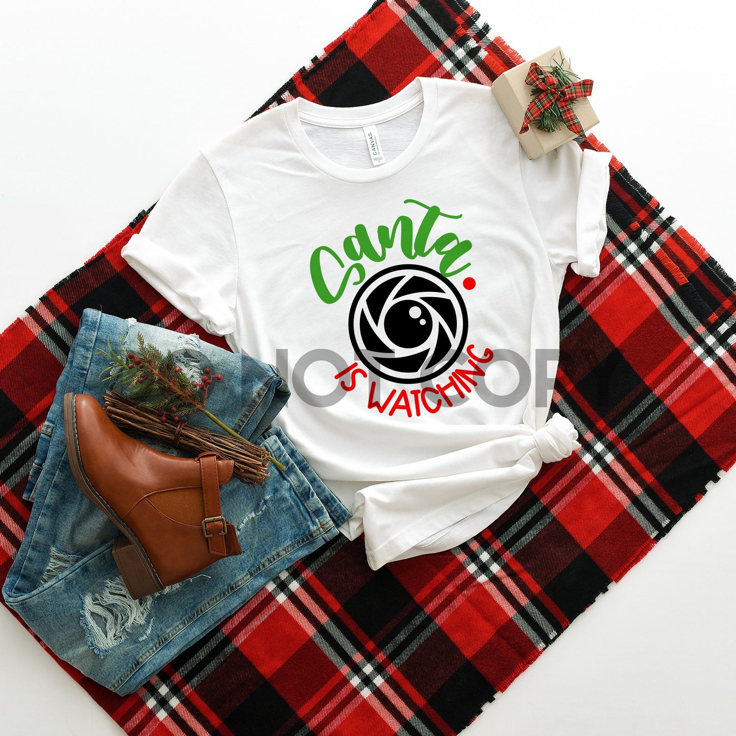 Santa Is Watching Sublimation Print
