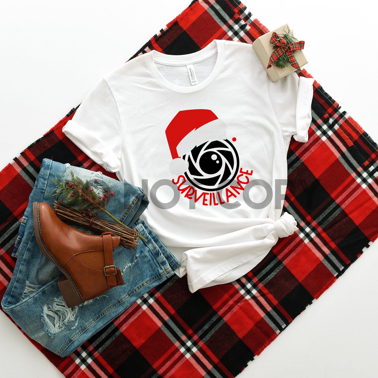 Santa Surveillance Sublimation Print