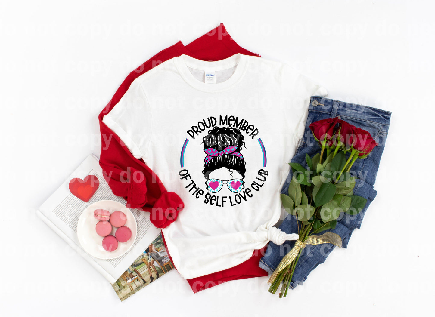 Proud Member of the Self Love Club Curly Sublimation print