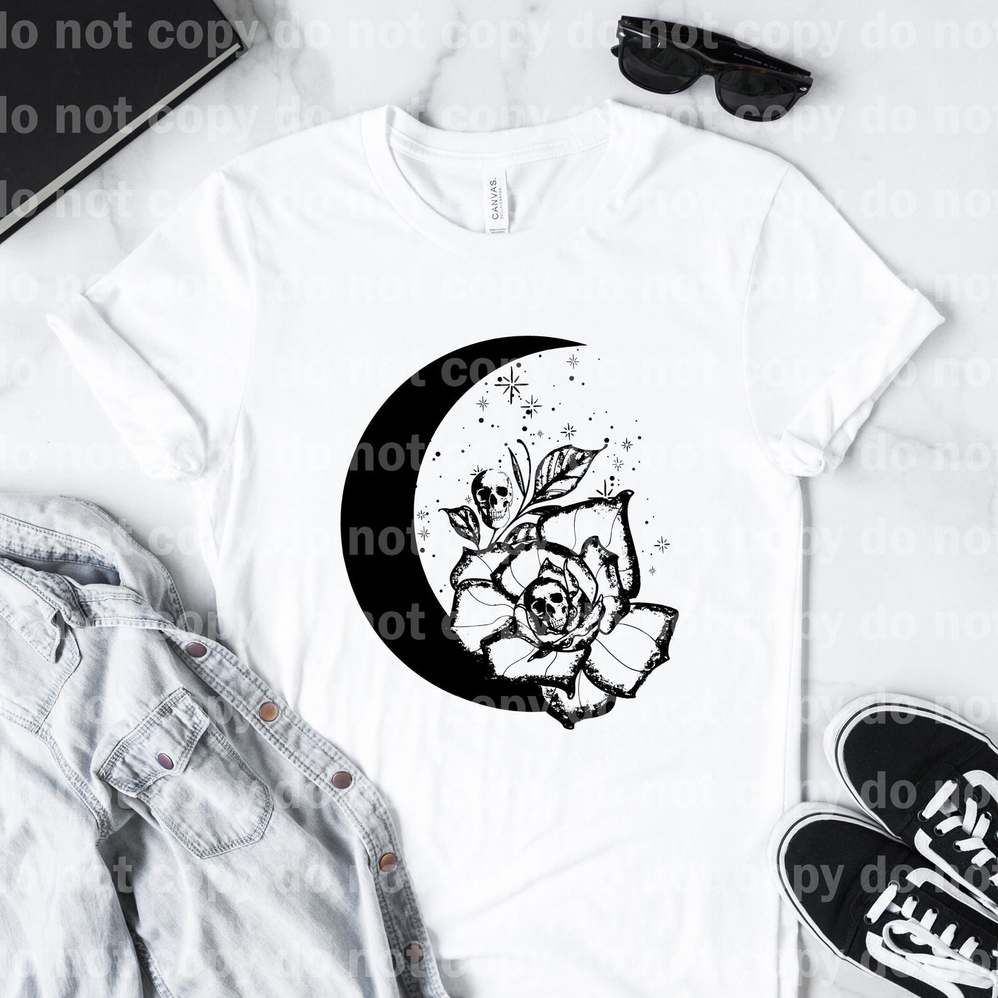 Skellie Rose Moon Sublimation print