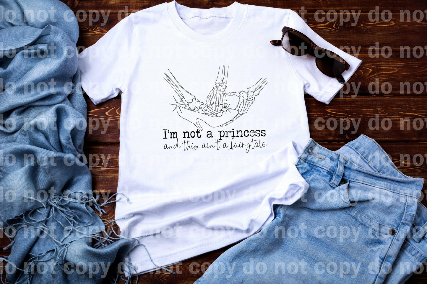 I'm Not A Princess And This Ain't A Fairytale Skellie's Slipper Black Sublimation print