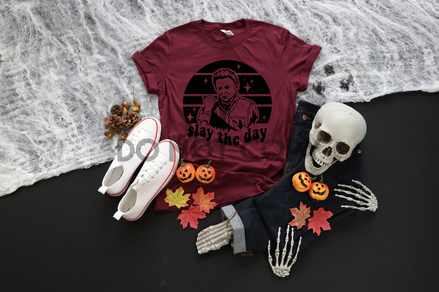 Slay The Day TINTA NEGRA transferencia de serigrafía de un color